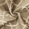 Brown-Beige-Silver Abstract Trellis Pile Velvet Jacquard Decorating Fabric By the Yard